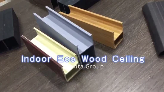 WPC современные деревянные потолочные плитки ПВХ потолочные панели для внутренней отделки